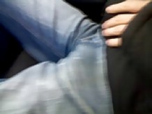 RUSSIAN straight guy show his moving bulge in jeans 