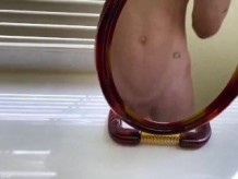 Me masturbo Dick y me admiro en el espejo - Eyaculacion