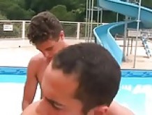 Cute Gays Fucking by the Pool