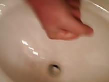 Huge cum in the sink