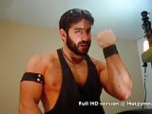 Leather Bearded Hairy Muscle stud with nasty attitude