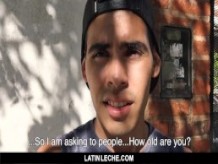 LatinLeche-Sexy recta adolescente chupa y folla extraño en la cámara por dinero