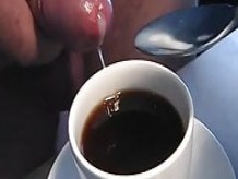 esperma café galleta vidrio sin cortar polla prepucio masturbación