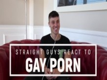 Sementales heterosexuales sexy reaccionan al porno gay