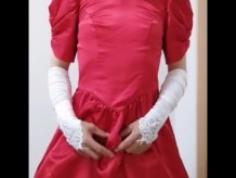 Magnífico vestido de princesa satinada y masturbación: VIDEO COMPLETO EN ONLYFANS