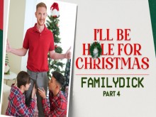 Los hijastros Dakota Lovell y Jaycob Eloisee dan placer a su padrastro pervertido en Navidad - FamilyDick