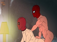 DeadpoolXParodia porno de Spider-Man
