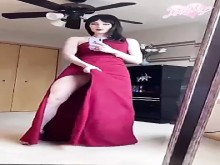 Travesti en bonito vestido