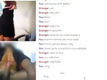 Joven francesa con cuerpo increíble y cabello azul me hace correrme en omegle