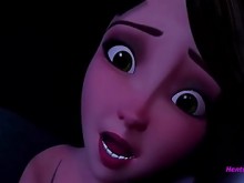 MILF caliente con grandes tetas y culo quiere sexo hardcore [animación 3D]