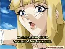 Virgin Hentai Princess chupando y jodido monstruo polla