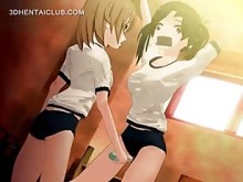 Up Hentai Girl tiene un coño volcado duro