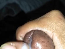 Del pene grande sale crema.