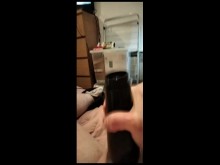 Gran rociador de polla de aceite follando tu boca como mi juguete