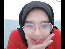 Hijab en vivo rojo cachondo