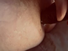 BBC consolador en mi apretado agujero lubricado