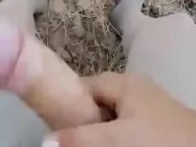 Medias corridas masturbación masculina con gemidos