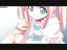 Anime haciendo mamada y obtiene facial