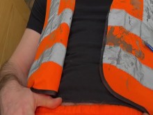 Creampie XL Polla gruesa y peluda se corre dentro del culo de Ginger Tradesman en una obra