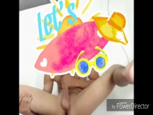 twink se masturba y come su propio semen