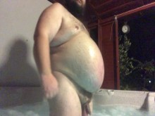 oso de bañera de hidromasaje nakie mojado