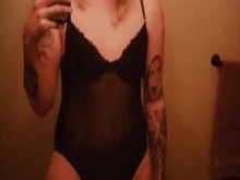 Travesti sexy con filtro Snapchat