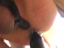 Plug anal gordo va en mi culo
